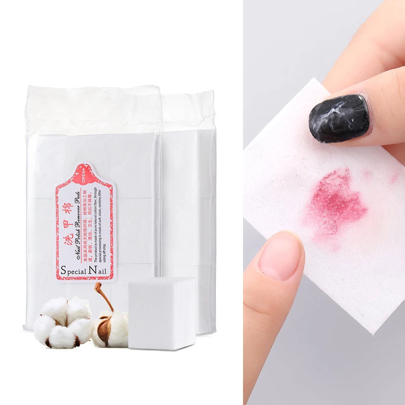 400Pcs Nail Cotton Polish Remover Gel Clean Fiber Without For Manicure Napkins Pedicure Lint-Free Wipes Cleaner Paper Pads Tool
