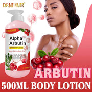 500ml Alpha Arbutin Whitening Body Lotion Skin Brightening Moisturizer Hydrating Smoothing Body Cream