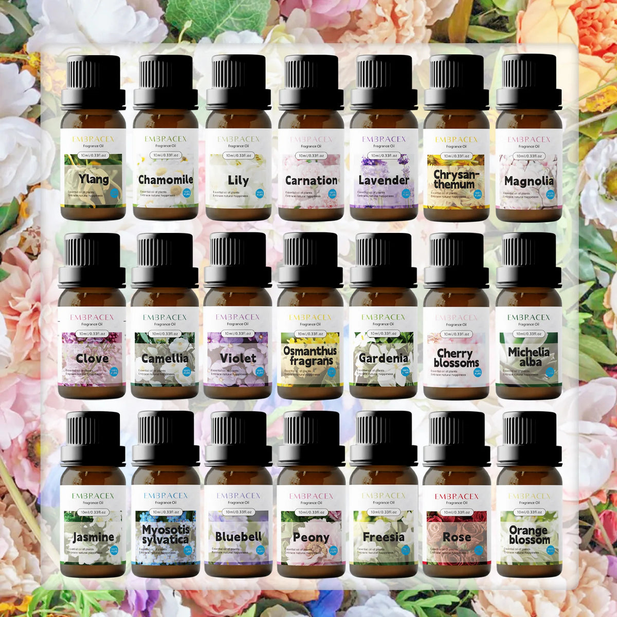10ml Magnolia Fragrance Oils For Body Massage Floral Long-Lasting Fragrance Gifts Soap Making