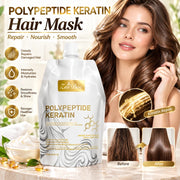 ZaiDoc 1/2Pcs Polypeptide Keratin Hair Mask 250g Ea. Repair Damaged Dry Frizzy Deep Conditioning Treatment Restore Shine Smoothness Strengthen Fiber for Permed Color Treated Salon