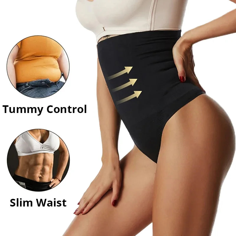Women High Waist Body Recovery Slimming Underwear Tummy Control Panties Sexy Seamless Shapewear Thong Hip Lifting Corset