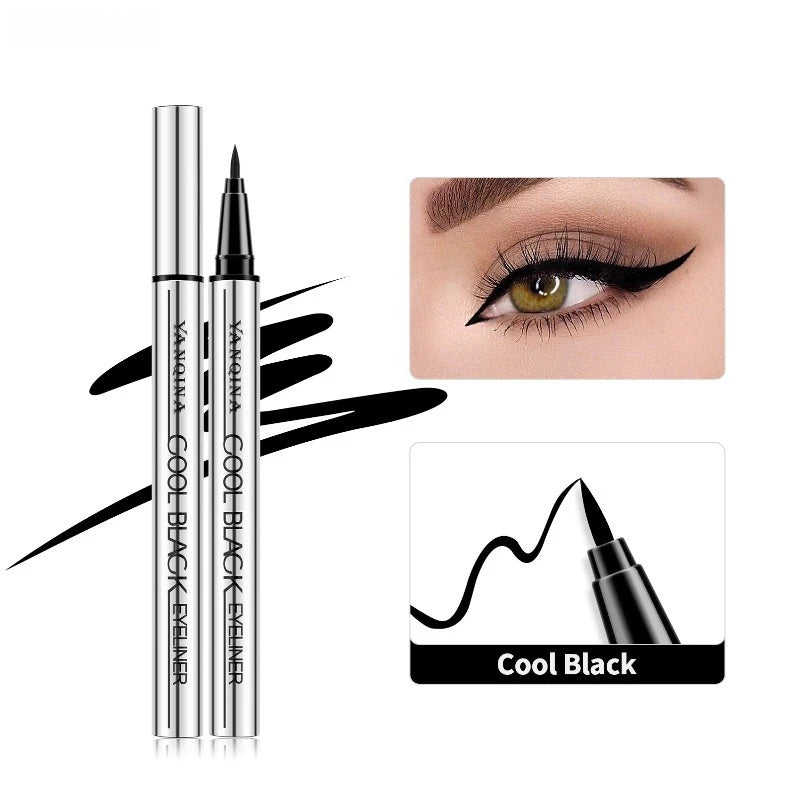 Quick-Drying Liquid Eyeliner Waterproof Smudge-Proof Long-Lasting Black Brown Ideal for Beginners Liquid Eye Liner Pen