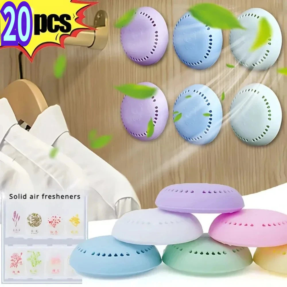 20 fragrance sheets + 2 boxes of rose and cherry-scented air freshener - Long-lasting deodorization, suitable for home, car, bat