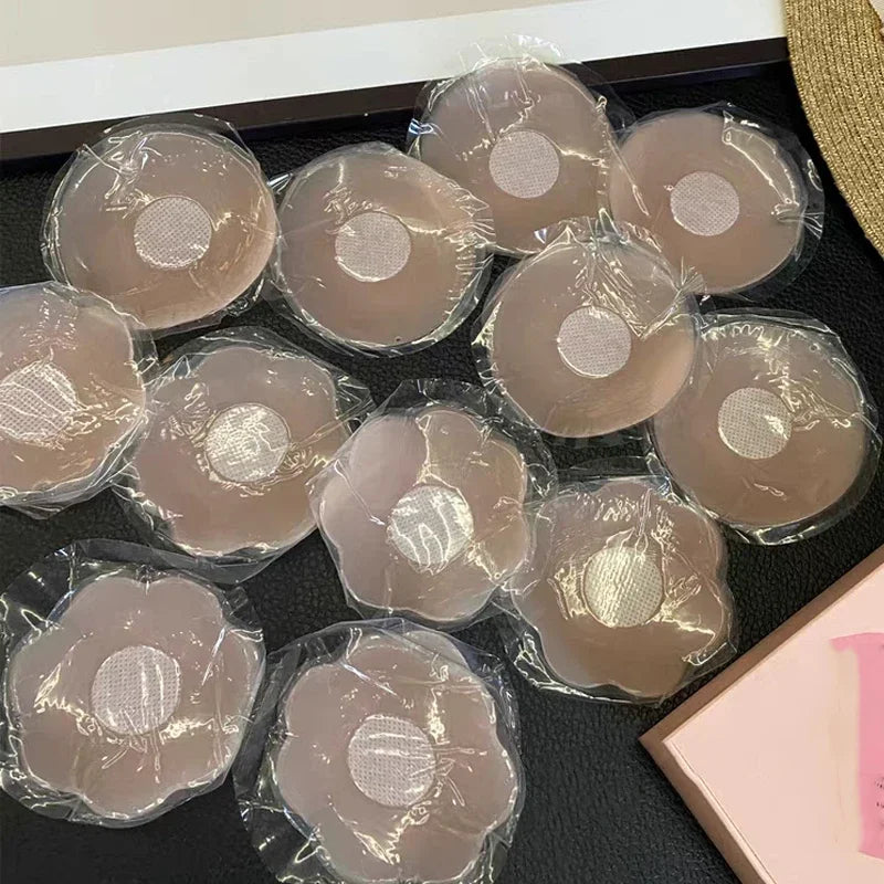 12pcs Women Silicone Nipple Cover Invisible Self-adhesive Chest Breast Stickers Female Lift Up Pads Reusable Patch Bra Intimates