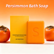 Persimmon Bath Soap Deep Cleanse Remove Body Excess Oil Refresh Skin Moisturize Skins Fruity Scent Bathing Experience Soap Bar