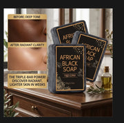 African Black Soap, Contains Shea Butter Oil, Moisturizing Cleansing Soap, Deep Cleansing, Hydrates the Skin, Enhances Skin Tone