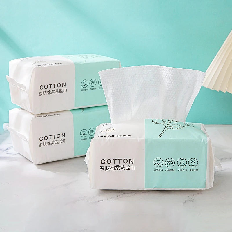 Washcloth Thickened Disposable Face Towel Cotton Soft Fabric Travel Cleansing Dry Wet Makeup Remover Pearl Cotton Reusable