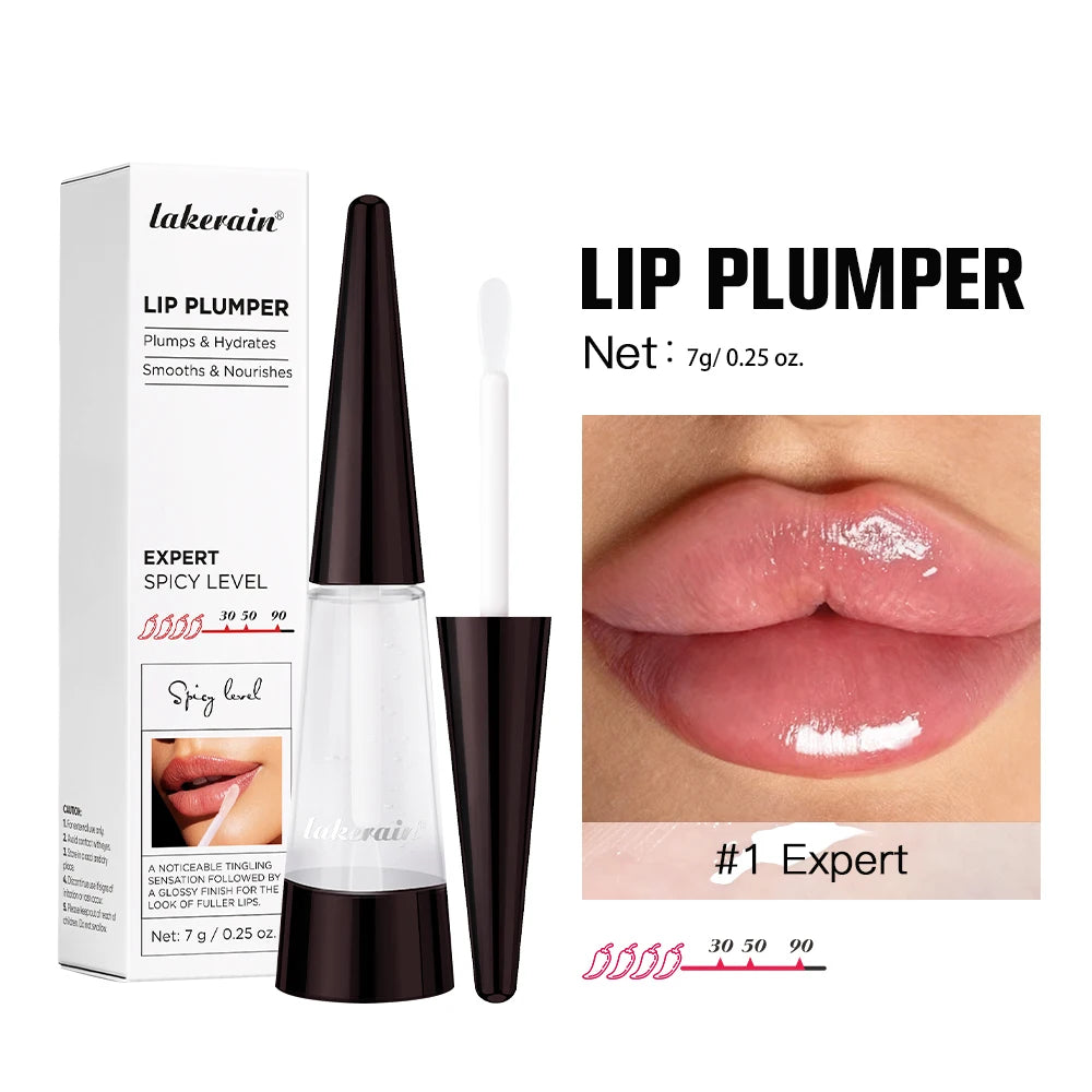 2pcs Instant High-Shine Lip Plumper Oil Gloss Deep Hydrating Volumizing Moisturizing Nourishing Glossy Full Lips Daily Lip Care Makeup