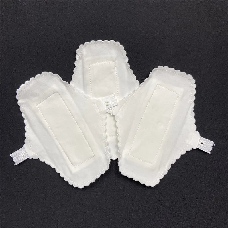12Pcs/lot Thin Cloth Pads Soft Cotton Washable Feminine Panty Liners Sanitary Pads Napkin Daily Reusable Menstrual Hygiene Pads