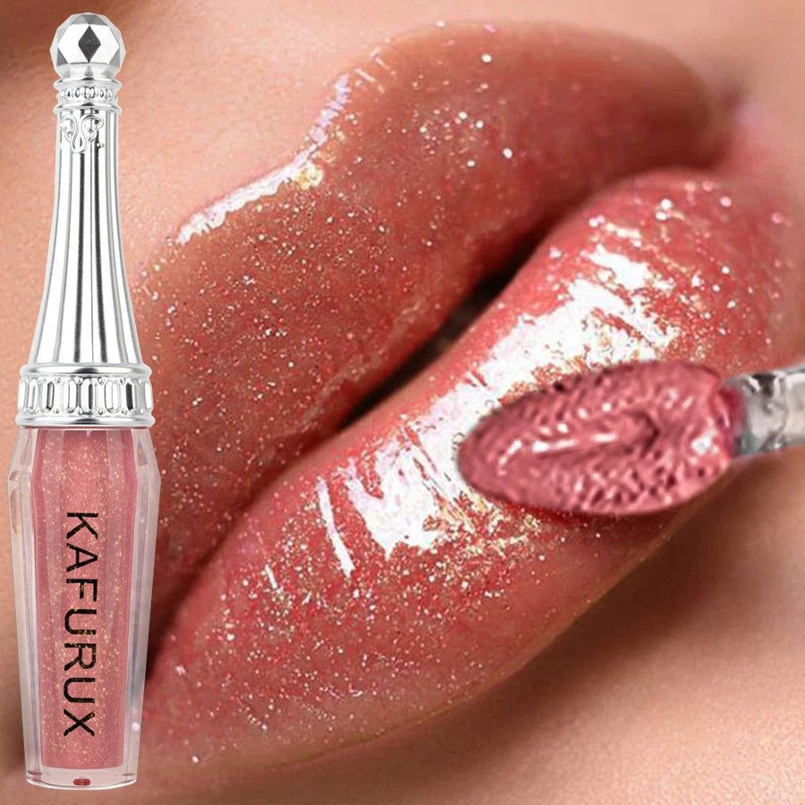 6 Colors Glitter 1pc Lip Glaze Long Lasting Lip Gloss Waterproof Liquid Lipstick Makeup Lip Oil Lip Tint Moisturizing Lip Balm