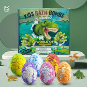 6PCS/SET Dinosaur Egg Adventure Bath Bomb Within Random Dinosaur Toy Moisturize, Stress Relief Cleasing Bathing Ball