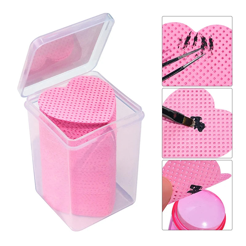 Wholesale 200pc Gel Nail Polish Remover Wipes Cleaner Manicure Nail Remover Lint-Free Cotton Wipes Cleaner Paper Pad Makeup Tool