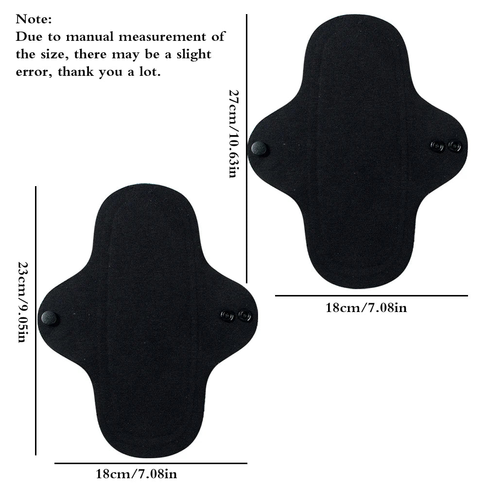 3pcs Full Cotton Hot Pressing Mama Cloth Night Long Sanitary Pads Washable Sanitary Napkins Reusable Panty Liners for Female
