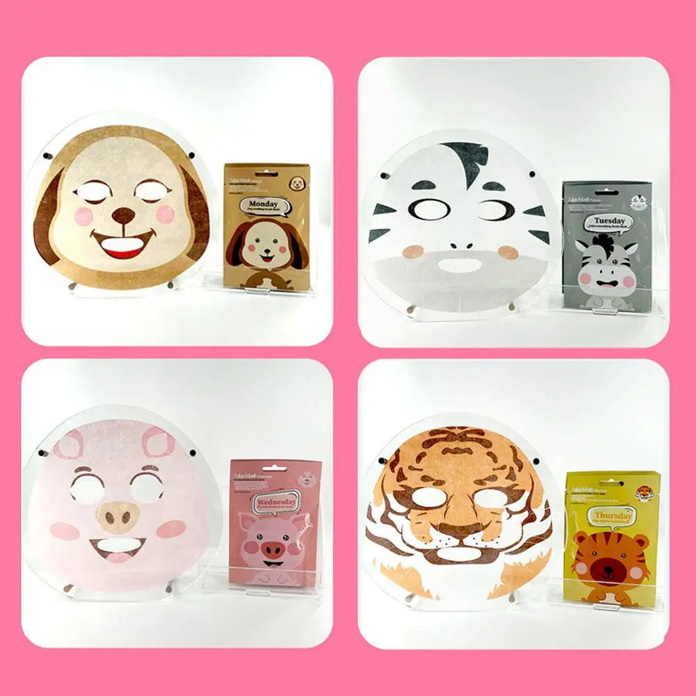 10PCSCute Cartoon Facial Mask Moisturizing Hydrating Mask Deep Moisturizing Tender Skin Mask Dog Panda Pig Animal Mask Skin Care