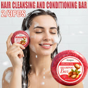Solid Shampoo Bar For All Hair Types Castor Oil Shea Butter Moisturizing Frizz Control Split Ends Repair Friendly Hair Care 60g
