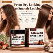 ROZINO Batana Oil Hair Mask 200g, Moisturizing Hair Conditioner for Dry Frizzy Hair, Nourishing Hair Treatment Mask for Smooth Shiny Hair, Deep Conditioning Hair Care, Easy to Use at Home