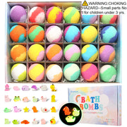 Bath Bombs for Kids with Surprise Inside, 24 Pack Kid Bath Bombs Gift Set, Easter Gifts for Kids Bubble Bath Product for Boys Gi
