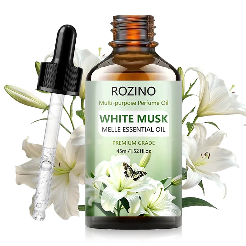 Premium White Musk Essential Oil, Multifunctional Perfume Oil, Advanced Moisturizing Oil, Suitable for Face, Nails, Hair, Eyelashes, Gua Sha, Body, and Massage. All Skin Types. Unisex. High-Quality Moisturizing Fragrance Esse