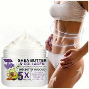 Shea Butter Collagen Firming Cream, Light Beige Firming Cream, Suitable for Thighs, Buttocks, Arms, Abdomen--And Body Lotion-60G