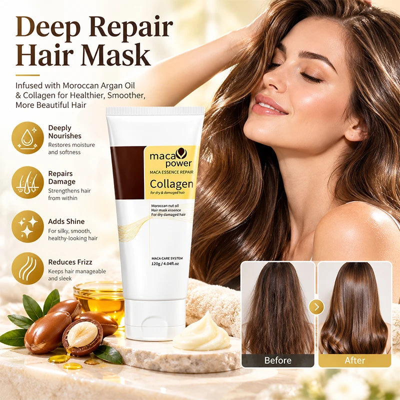 1/3 Pcs Hair Mask 120ml Each Deep Conditioning Treatment Repair Dry Damaged Hair Moisturizing Nourishing Keratin Collagen Argan Oil Smoothing Frizz Control For Women Men All Hair Types