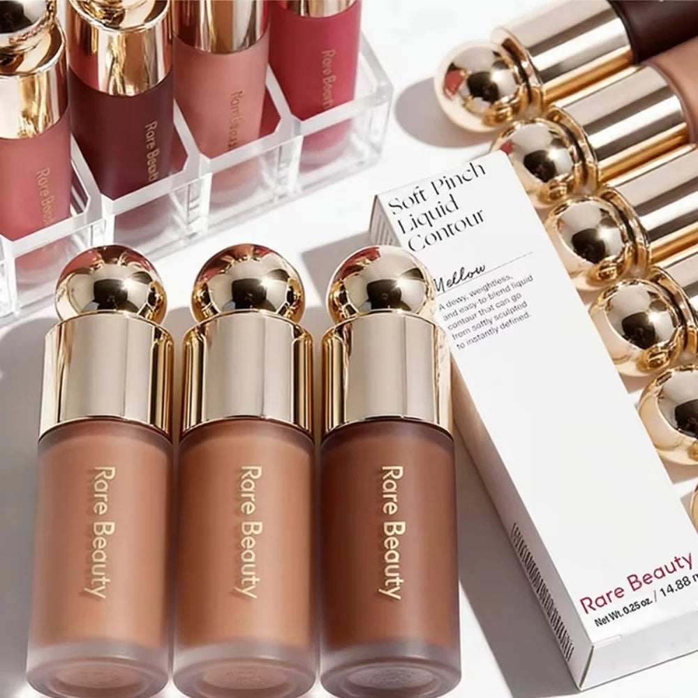 Rare Beauty Serene Gentle Mellow Solac Liquid Bronzer Shade Face Contour Smooth Highlight Mirror Lasting Natural Shadow Makeup