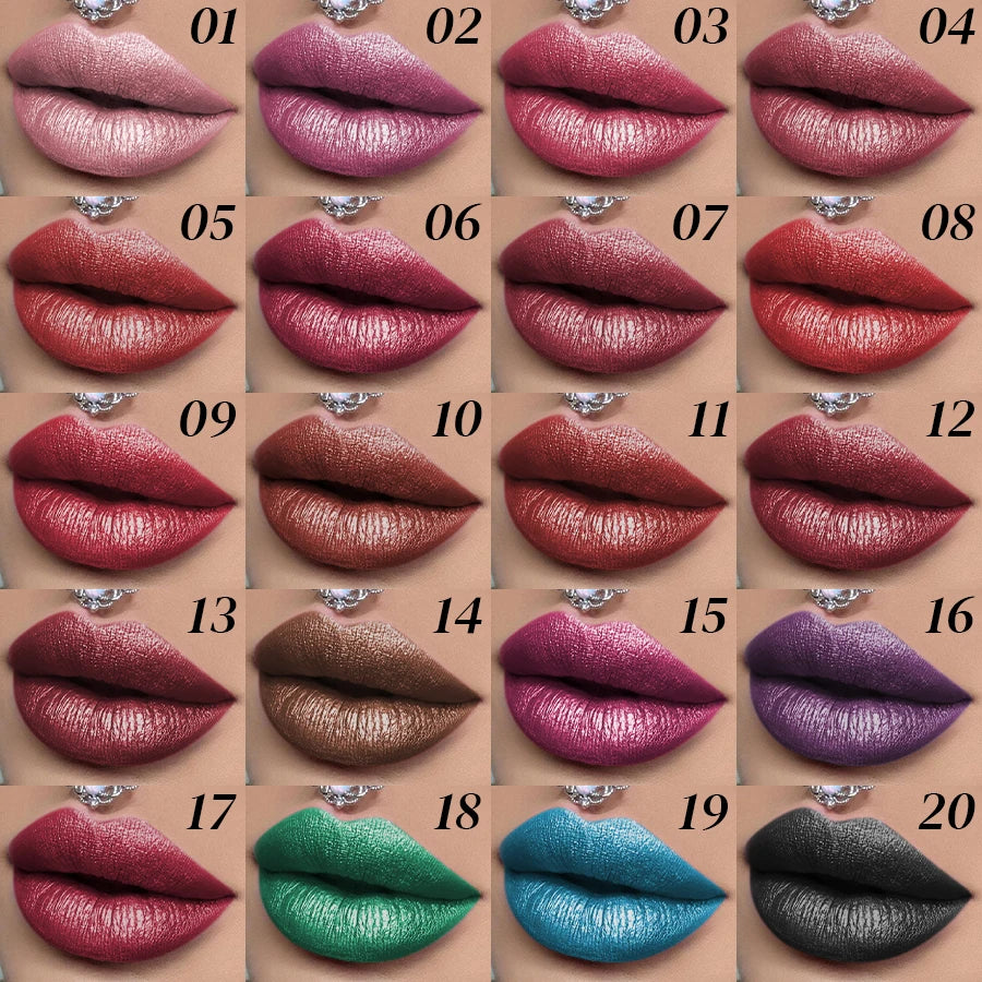 20 Colors Shimmer Glitter Lip Glaze Shiny High Pigment Lip Tints Waterproof Lip Gloss Long Lasting Liquid Lipstick Korean Makeup