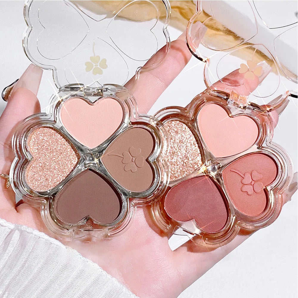 4 Color Eyeshadow Palette Cosmetics Pearly Eye Shadow Palettes Eyes Makeup Shiny Glitter Korean Art Eyeshadow Makeup Palettes