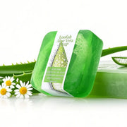 S+100g Natural Organic Aloe Vera Luffa Soap Lemon Whitening Facial Shower Gel Oil Control Moisturizing Skincare Luffa Soap