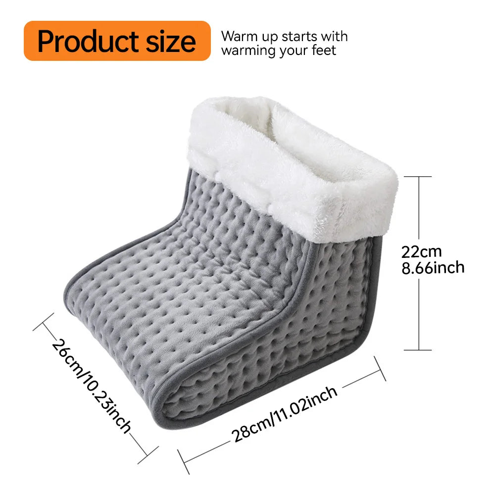 26*28*22cm Electric Heated Foot US/EU Warmers Soft Feet Heating Pad 9-Gear Adjustable Temperature Electric Shoe Heating Pad 1pc