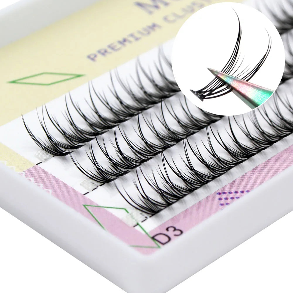 MUYD High Quality Makeup V-Shaped Eyelashes Encrypted False Eyelashes Natural  And Soft Dovetail Extension False Eyelashes